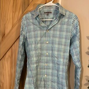 Express Men's Blue Checkered Shirt
